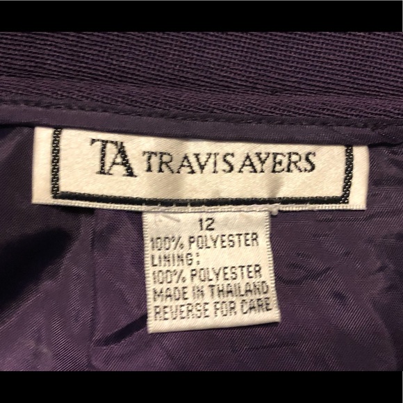 TA Travis Ayers maxi skirt size 12 pencil skirt lightweight lined eggplant tone - Picture 9 of 10